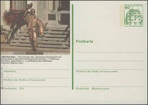 P134-j14/210 - 7592 Renchen, Rathaus Simplizissimus **