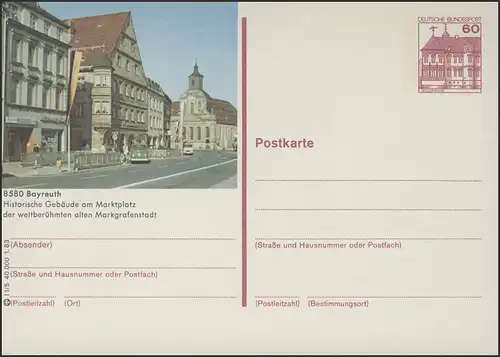 P138-l1/005 - 8580 Bayreuth, Marktplatz **