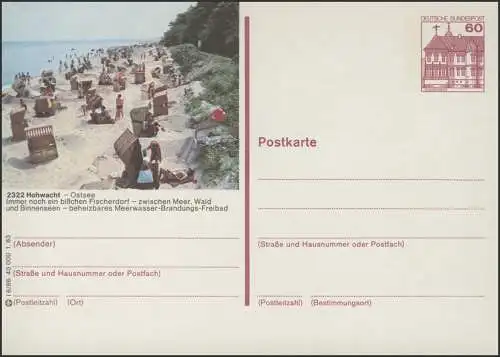 P138-l6/086 2322 Hohwacht/Lac de l'Est, scène de plage **