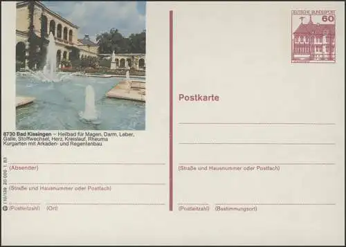P138-l10/139 8730 Bad Kisingen, Kurgarten ** 