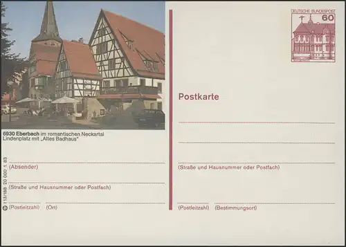 P138-l13/188 6930 Eberbach/Baden, Altes Badhaus **