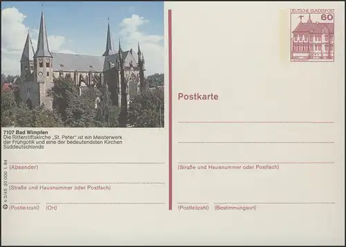 P138-n3/045 7107 Bad Wimpfen, Ritterstiftskirche **