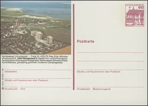 P138-n5/071 2949 Wangerland, Ortsansicht Horumersiel **