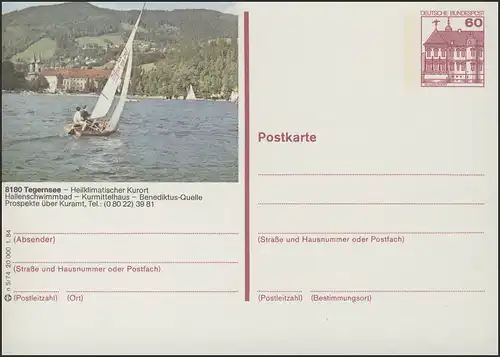 P138-n5/074 8180 Tegerrnsee, Ortsansicht mit See **