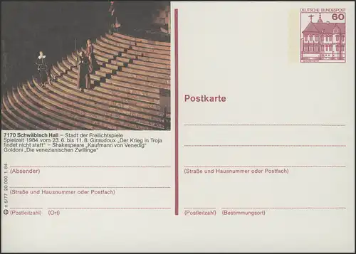 P138-n5/077 7170 Schwäbisch Hall, Freilichtspiele **