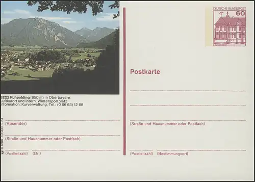 P138-n6/086 - 8222 Ruhpolding, Ortsansicht mit Berge **