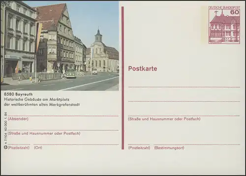 P138-n7/104 8580 Bayreuth - Marktplatz **
