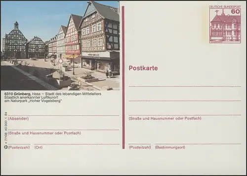 P138-n7/108 - 6310 Grünberg/Hessen, Marktplatz **