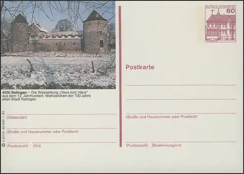 P138-n8/114 4030 Ratingen - Wasserburg Haus zu Hause **