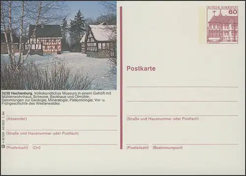 P138-n8/125 5238 Hachenburg - motif d'hiver **