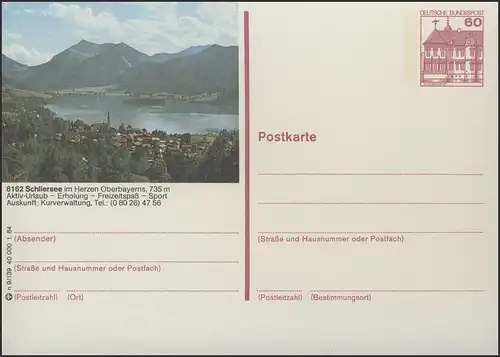 P138-n9/139 8162 Schliersee - Panorama mit Berge **