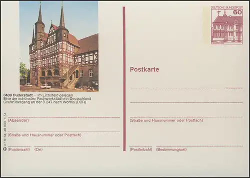 P138-n11/164 - 3408 Duderstadt, Fachwerkbauten **