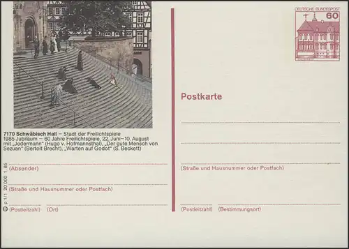 P138-p1/001 - 7170 Schwäbisch Hall, Freilichtspiele **