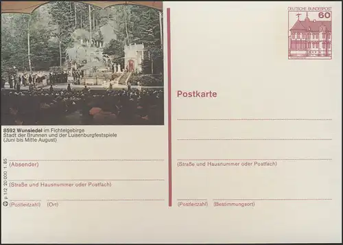 P138-p1/002 - 8592 Wunsiedel, Luisenburgfestival **