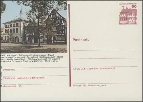 P138-p1/14 6302 Lich, hôtel de ville et musée d'origine **