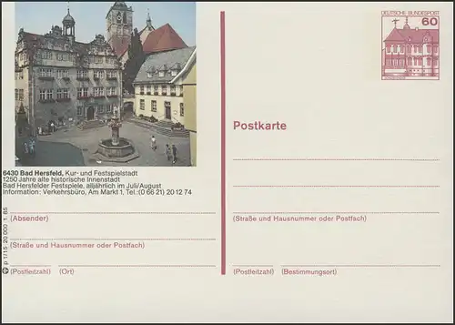 P138-p1/015 6430 Bad Hersfeld, Rathaus und Kirchturm **