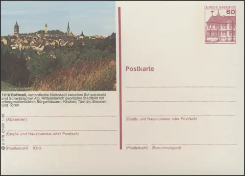 P138-p1/016 7210 Rottweil, Panorama, postfrisch **