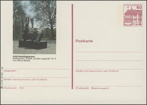 P138-p2/022 4350 Recklinghhausen, Stadtgarten Plastik **