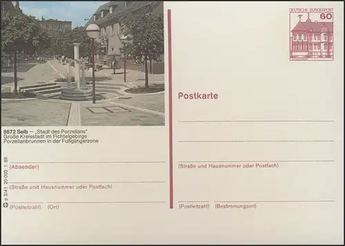 P138-p3/041 8672 Selb, fontaine de porcelaine **