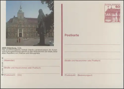 P138-p4/060 2900 Oldenburg Schloss, postfrisch **