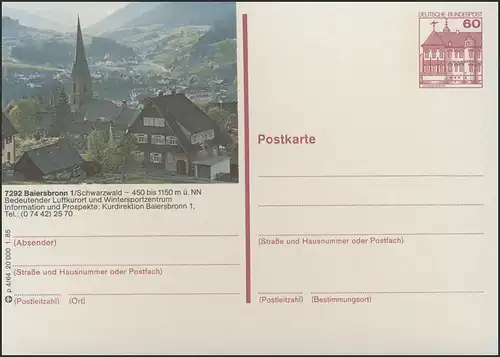 P138-p4/064 7292 Baiersbronn, Kirche und Murgtal **