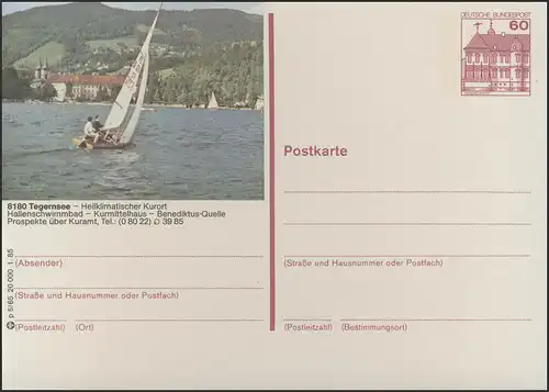 P138-p5/065 8180 Tegernsee, Panorma Schloß und See **