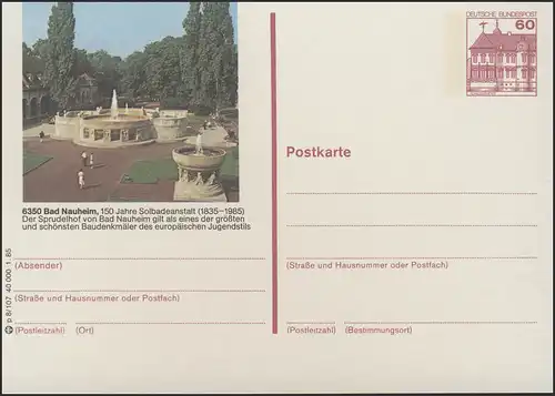 P138-p8/107 - 6350 Bad Nauheim, Der Sprudelhof **