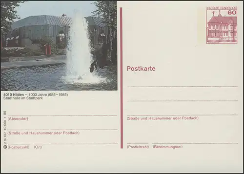 P138-p9/127 - 4010 Hilden, Stadthalle **