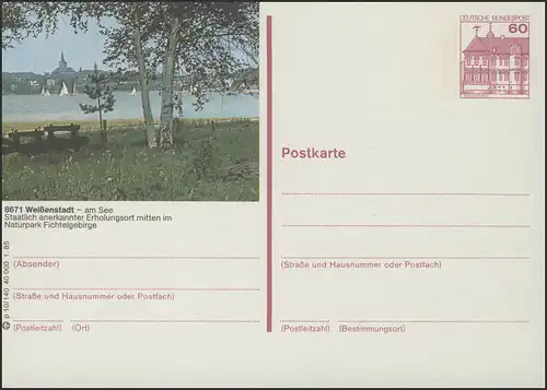 P138-p10/140 - 8671 Weißenstadt, Ortsansicht mit See **