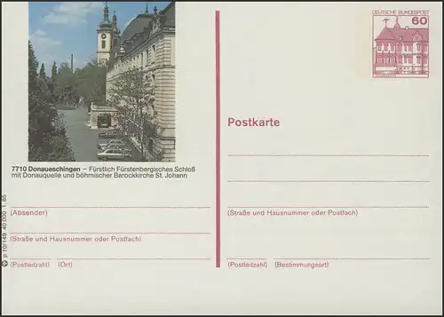 P138-p10/149 7710 Donaueschingen, Schloß **