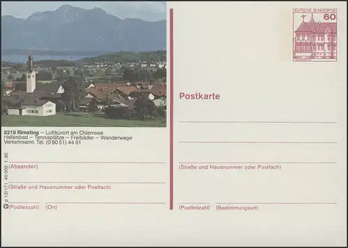 P138-p12/171 - 8219 Rimsting, Ortsansicht mit Berge **