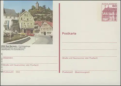 P138-p12/182 8582 Bad Berneck, Marktplatz Schloßturm **