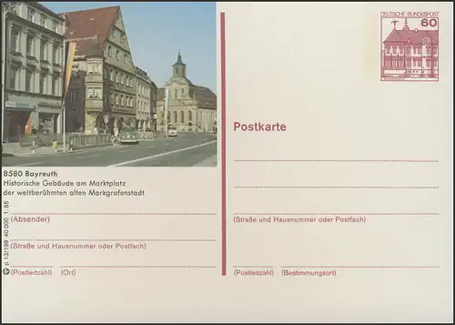 P138-p13/199 8580 Bayreuth, Marktplatz **