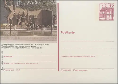 P138-p14/204 3250 Hameln, Fontaine de chasse aux rats **