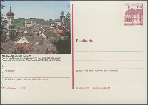 P138-p14/215 - 7790 Meßkirch, Kirche und Schloß **
