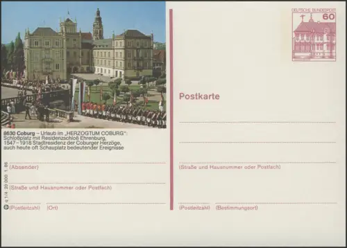 P138-q1/004 - 8630 Coburg, Schloß Ehrenburg **