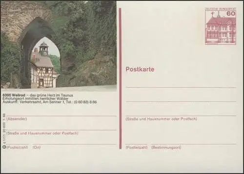 P138-q1/011 - 6395 Weilrod, Goldener Torbogen Rathaus **