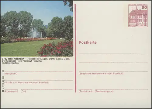 P138-q2/020 8730 Bad Kissingen, Rosengarten **