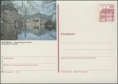 P138-q4/056 - 4179 Weeze, Wasserschloß Wissen **