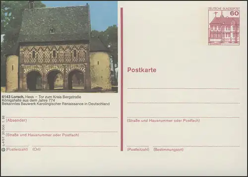 P138-q4/057 6143 Lorsch, Königshalle **