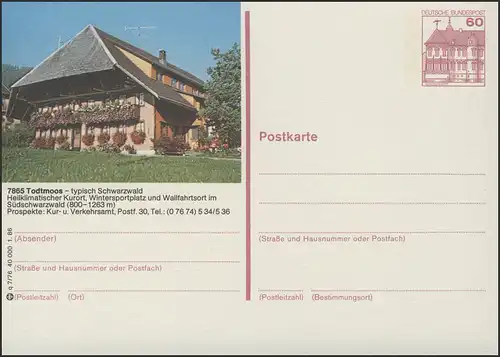 P138-q7/076 7865 Todtmoos, Schwarzwaldhaus **
