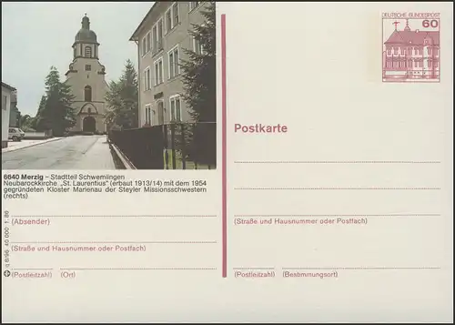 P138-q8/096 - 6640 Merzig, Kirche St. Laurentius **