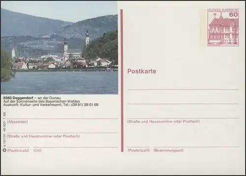 P138-q10/131 8360 Deggendorf/Donau, Stadtansicht **