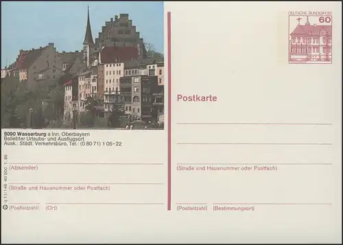 P138-q11/146 8090 Wasserburg, partie du centre historique de l'Inn **