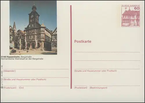 P138-q11/151 6148 Heppenheim, Rathaus **