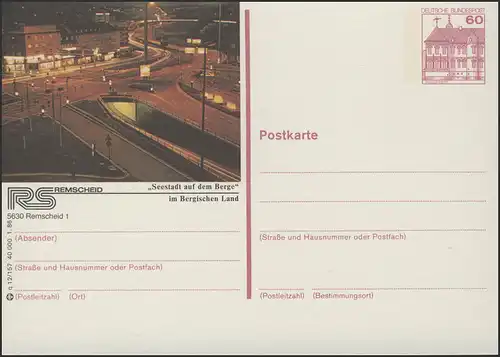 P138-q12/157 5630 Remscheid, Nachtpanorama **