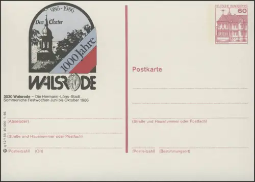 P138-q12/158 3030 Walsrode, Hermann-Löns-Stadt ** 