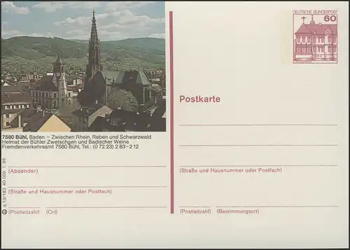 P138-q13/183 7580 Bühl, panorama urbain **