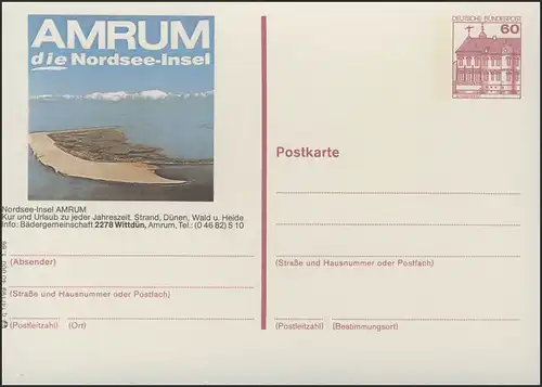 P138-q14/199 Amrum, Luftaufnahme der Insel **