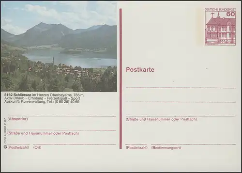 P138-r1/009 8162 Schliersee Panorama mit Berge **